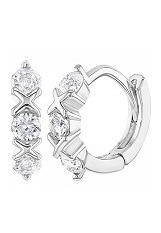 delightful silver elegant infant huggie earrings